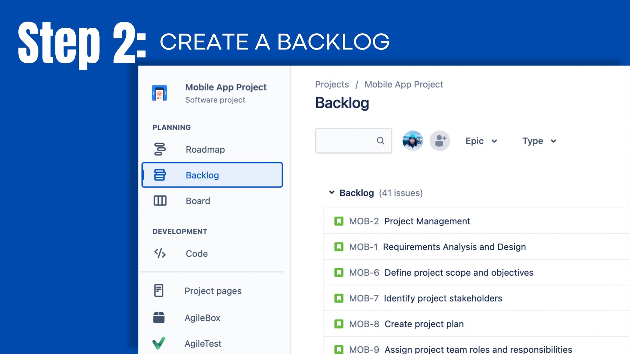 Hướng dẫn Quản lý Backlog với Jira Software