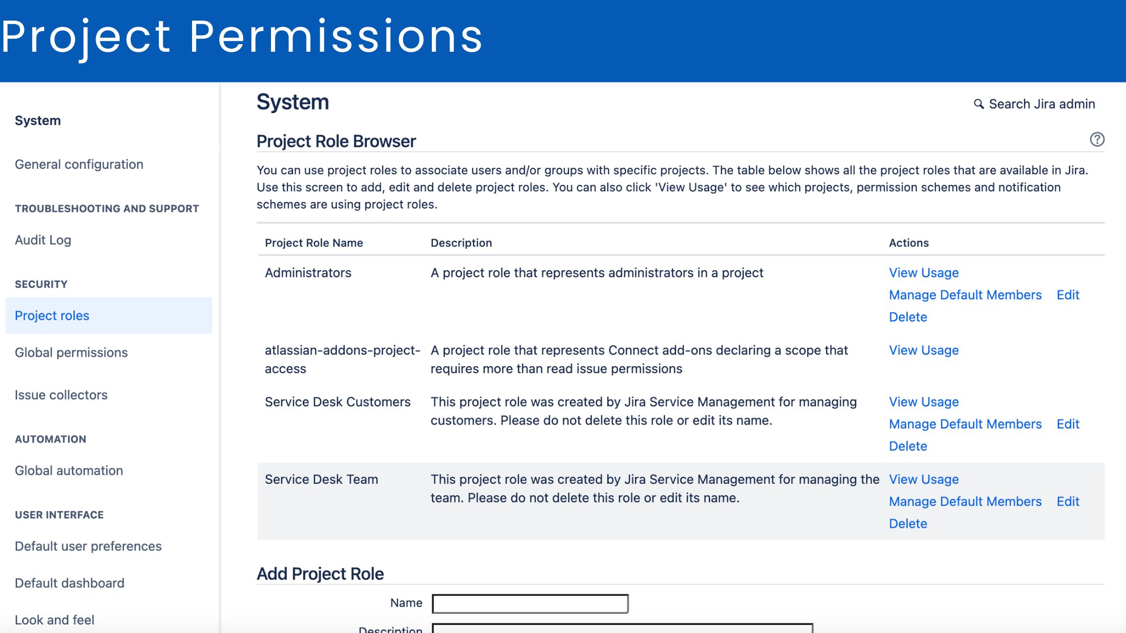 Project Permissions