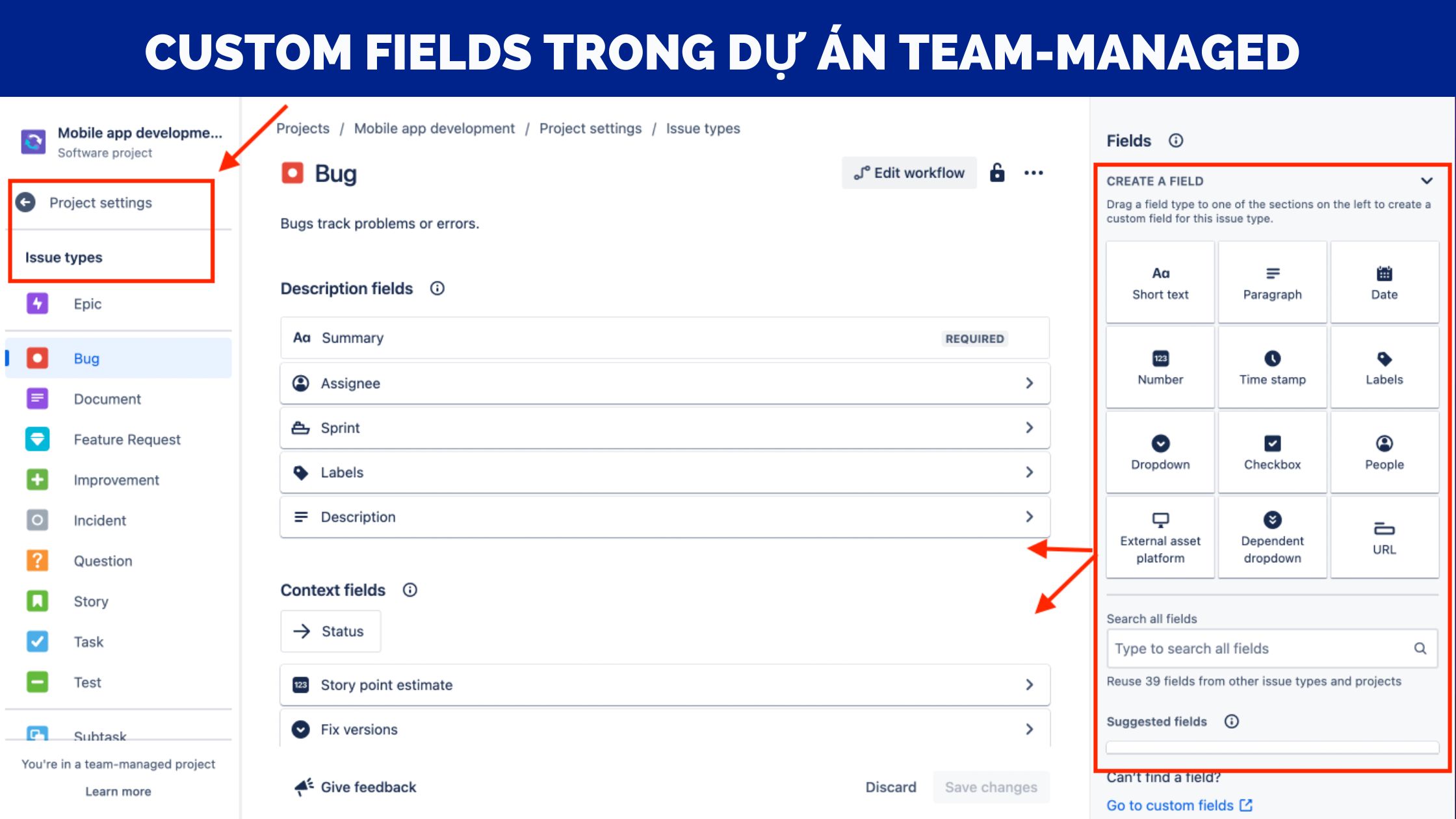 Custom Fields in Team-Managed Projects
