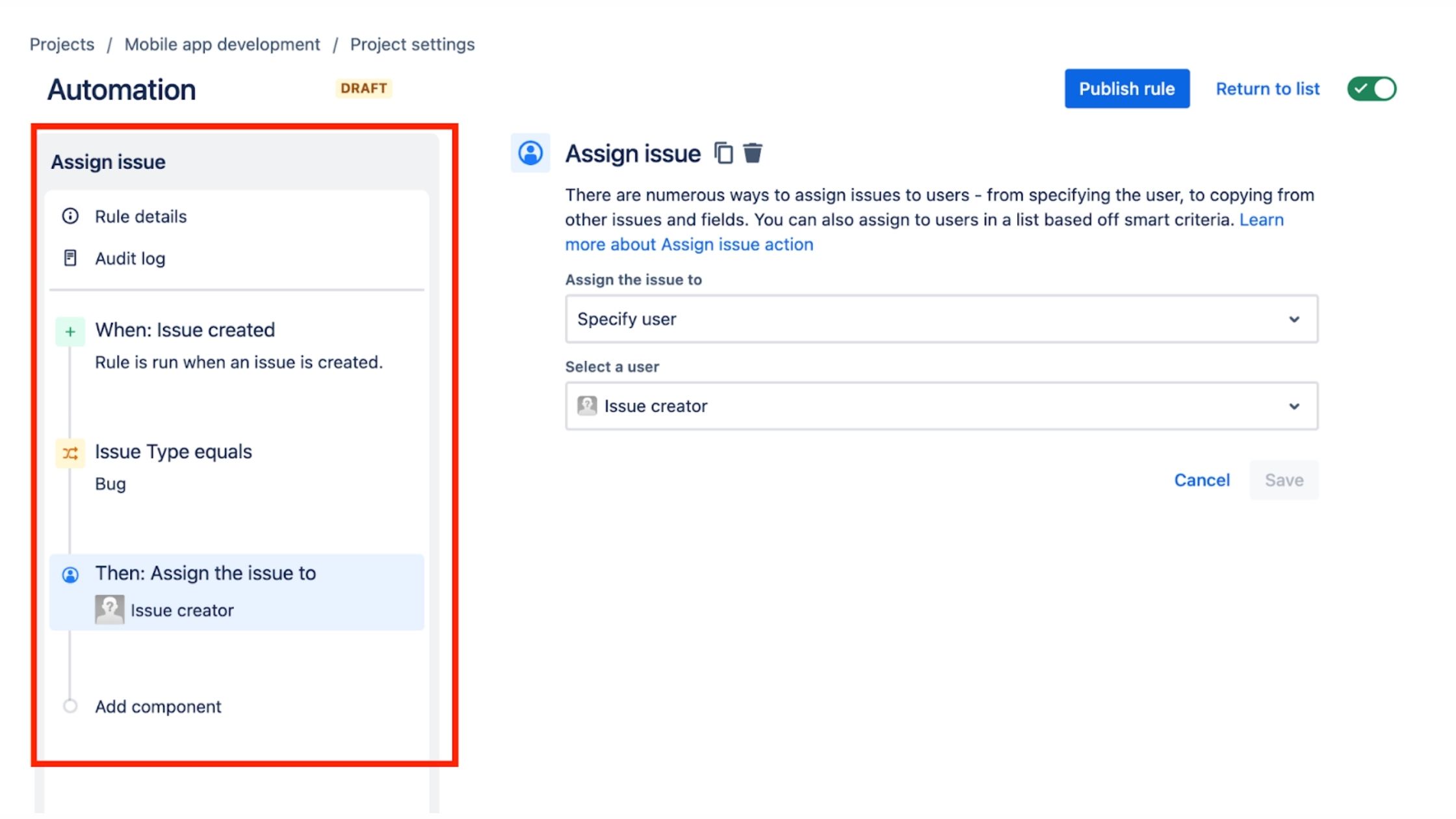 assign issue trong Jira