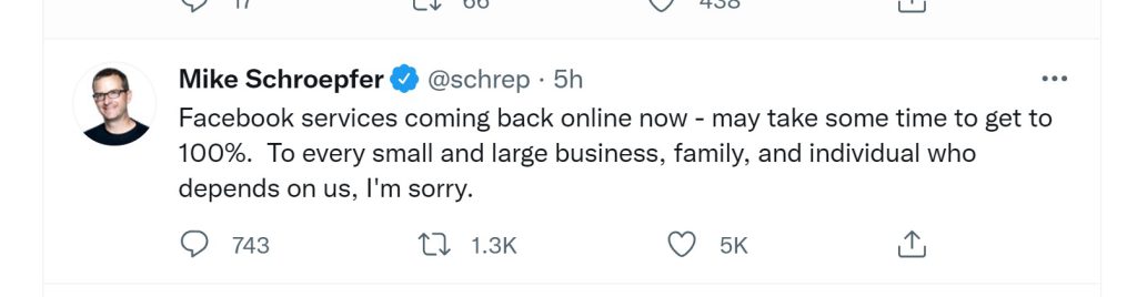 Facebook down