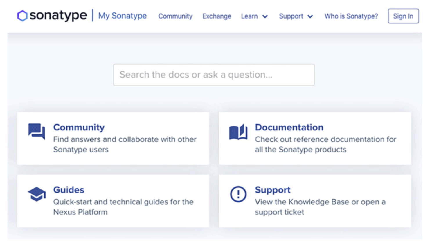 My Sonatype  Customer Platform